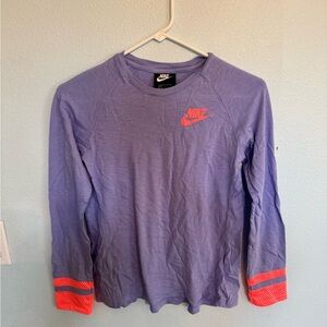 Nike Lavender Long Sleeve with Coral Details